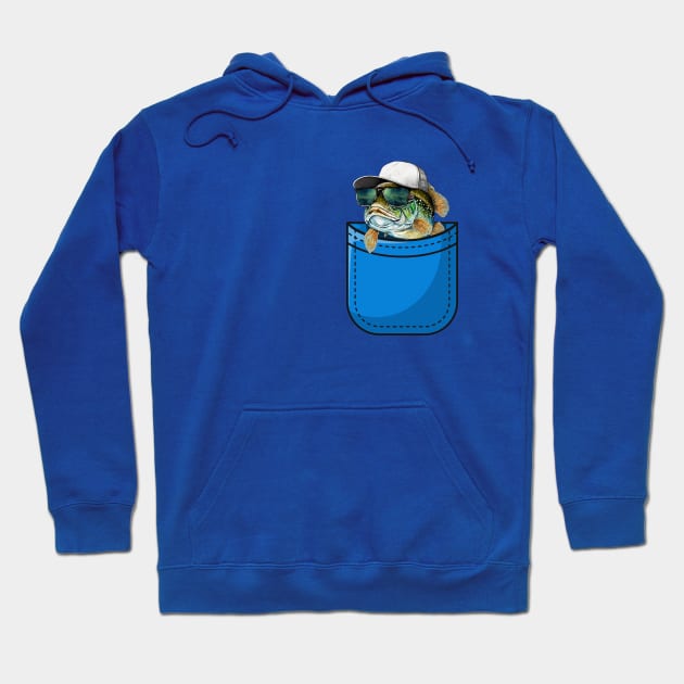 Is that a Bass in Your Pocket? Funny Fish Lover Fishing Sunglasses Hoodie by TGKelly